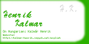henrik kalmar business card